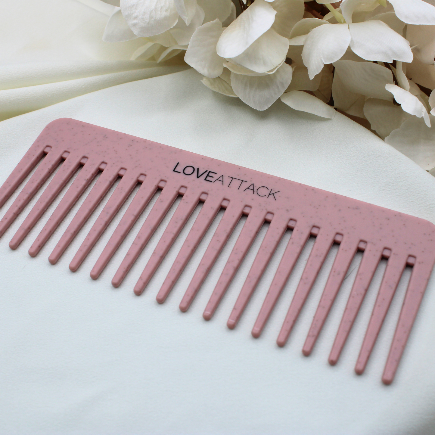 Wheat Straw Wide Tooth Detangling Comb - Pink
