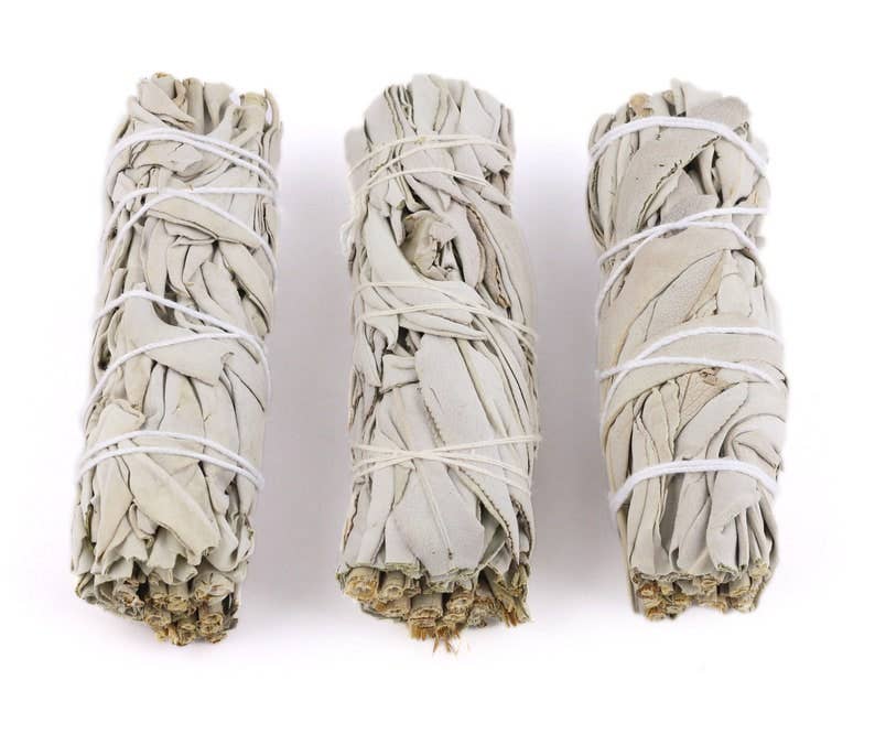 4" California White Sage Smudge Stick Bundle | Cleansing & Purification