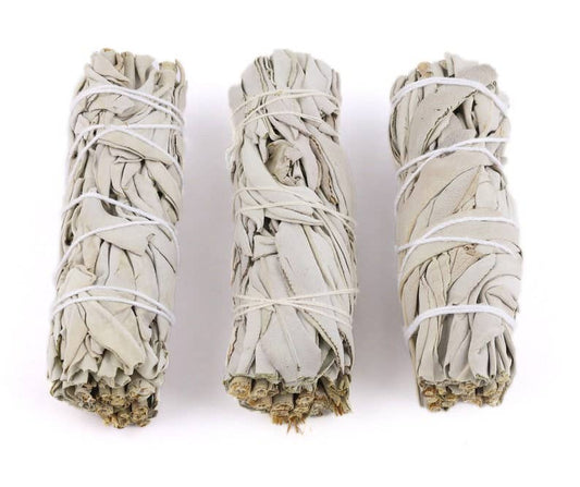 4" California White Sage Smudge Stick Bundle | Cleansing & Purification