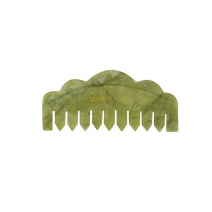 Jade Gua Sha Hair Comb - Small