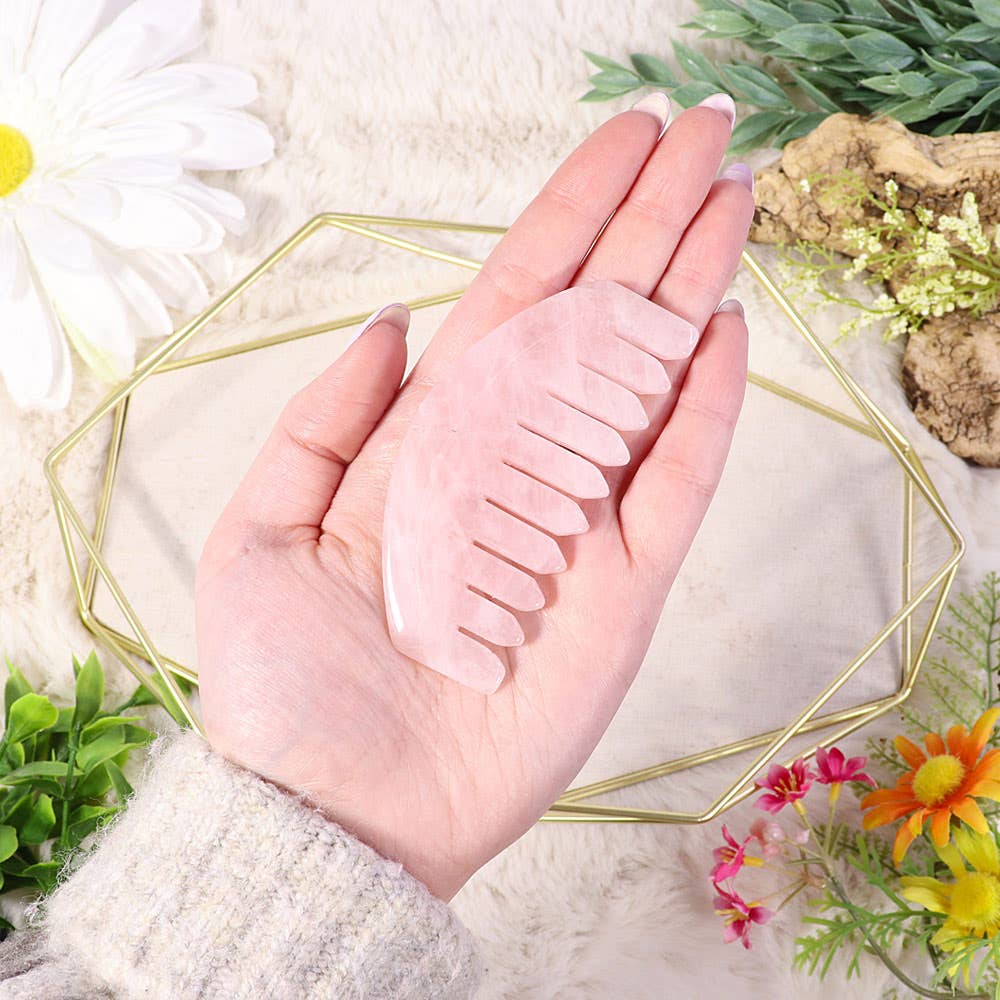Energy Comb Small - Rose Quartz | Crystal Combs