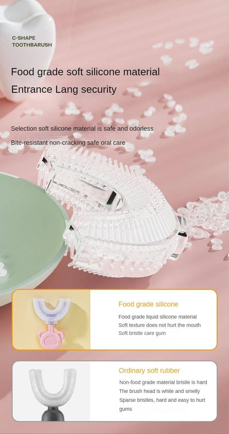 Soft Baby Tooth Brush U Shape: Mix & Match Colors