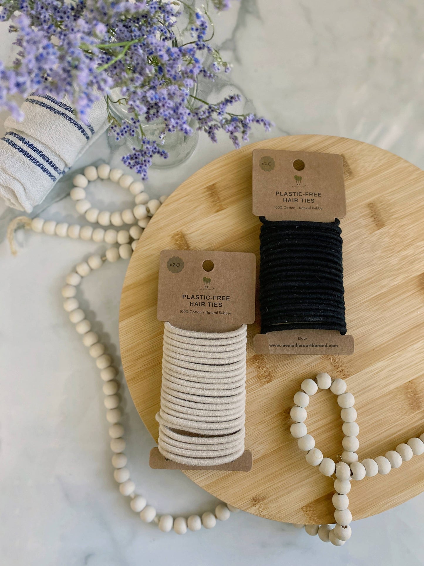 Plastic-Free Hair Ties: Black