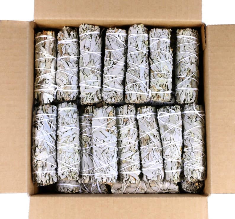 4" California White Sage Smudge Stick Bundle | Cleansing & Purification