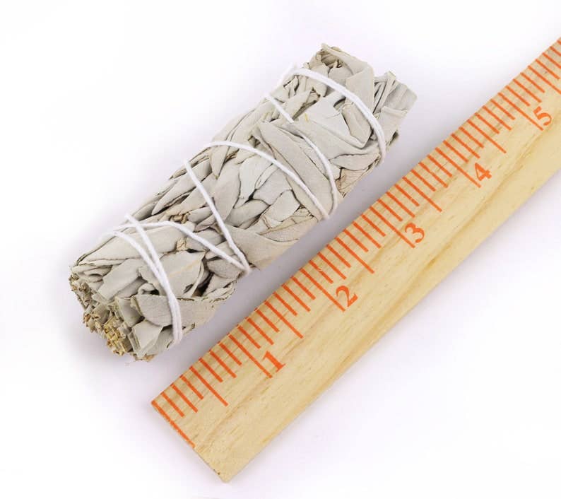 4" California White Sage Smudge Stick Bundle | Cleansing & Purification