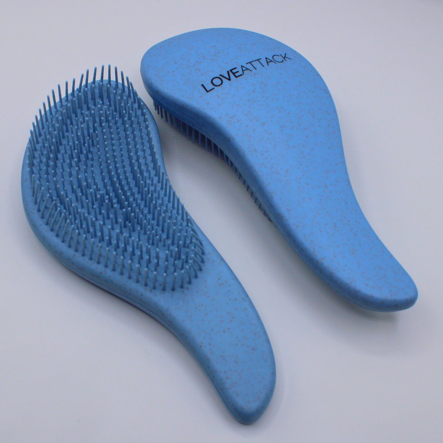 Eco-Friendly Blue Wheat Straw Detangling Hair Brush | Tangle-Free & Gentle