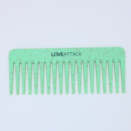 Wheat Straw Wide Tooth Detangling Comb - Green