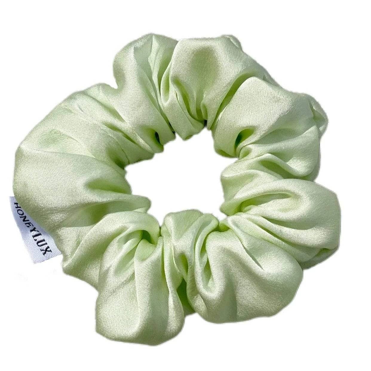 Pure Silk Scrunchie  - Lime Green