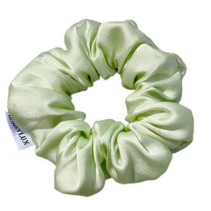 Pure Silk Scrunchie  - Lime Green
