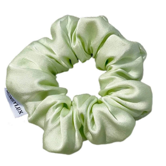 Pure Silk Scrunchie  - Lime Green
