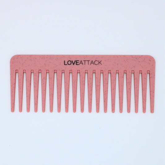 Wheat Straw Wide Tooth Detangling Comb - Pink