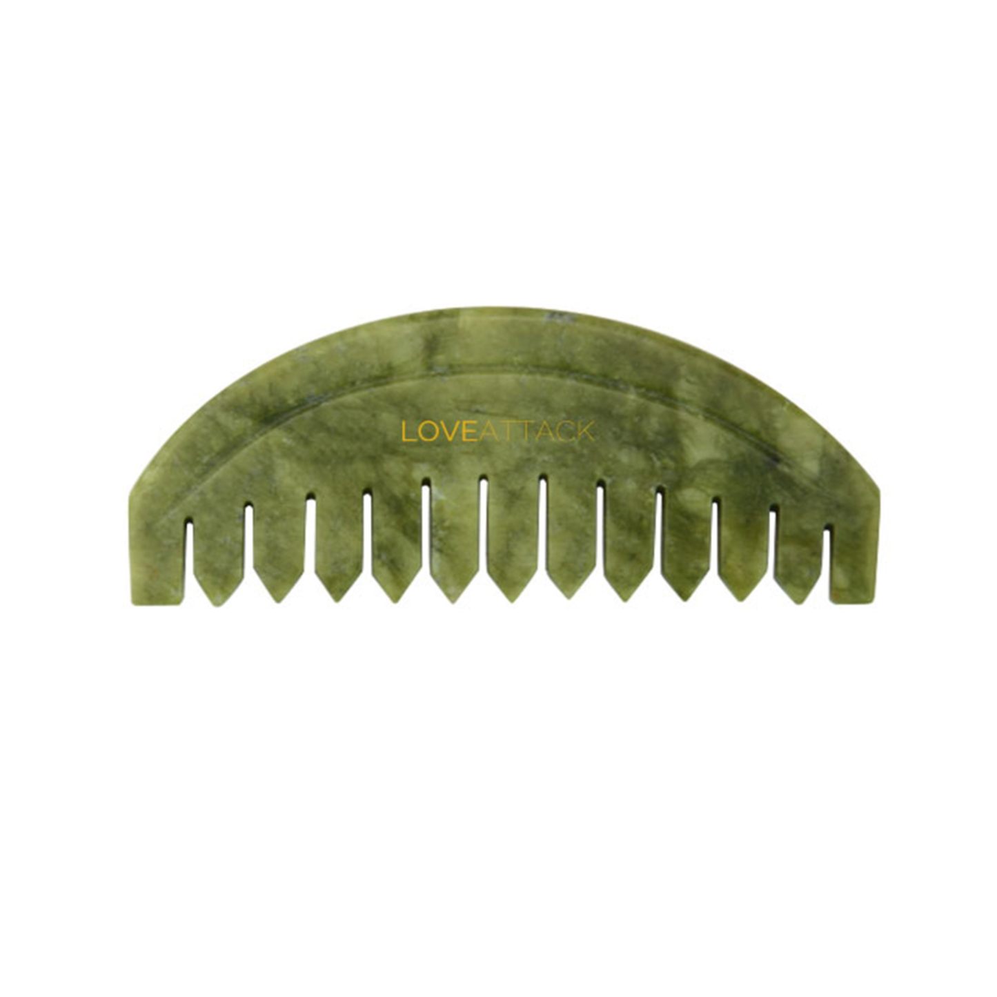 Jade Gua Sha Hair Comb - Medium
