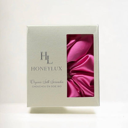 Organic Premium Silk Scrunchie - Fuchsia