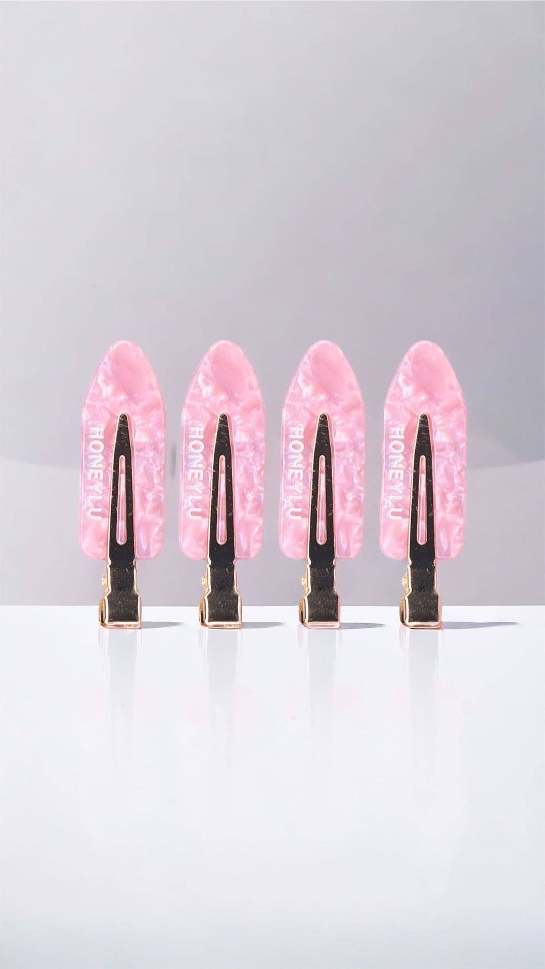 Ecofriendly No-Crease Hair Clips - Pink