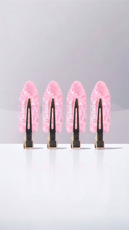 Ecofriendly No-Crease Hair Clips - Pink