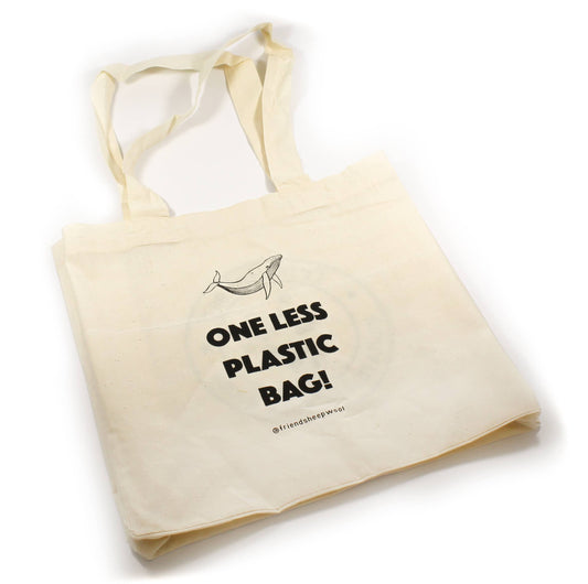 One Less Plastic Bag! Organic Cotton Tote