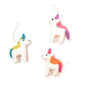 Rainbow Unicorns Eco Fresheners/Ornaments - Set of 3